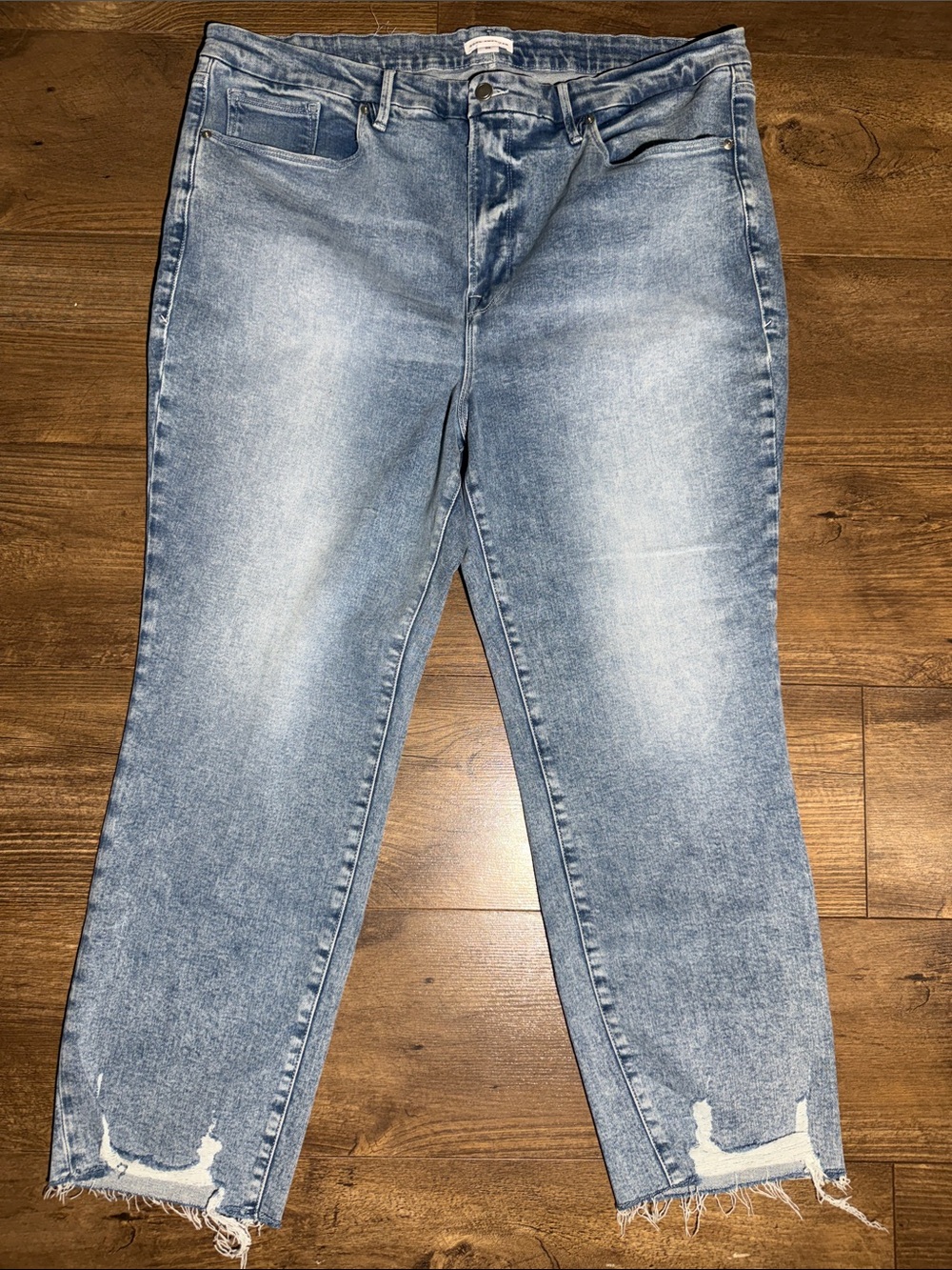 Good American High Rise Straight Leg Jeans - Size 24